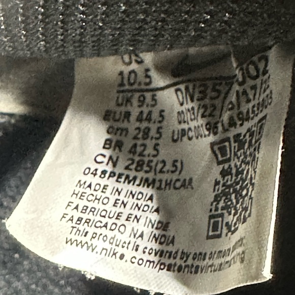 Nike Men's Mid-Top Sneakers — Grey / White / Black - Picture 7 of 7